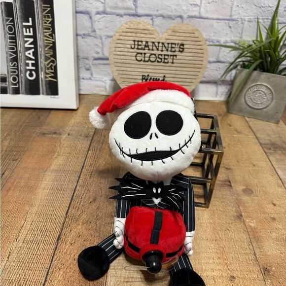 The Nightmare Before Christmas Jack Skellington Message Fan Plush nwt - Picture 10 of 11